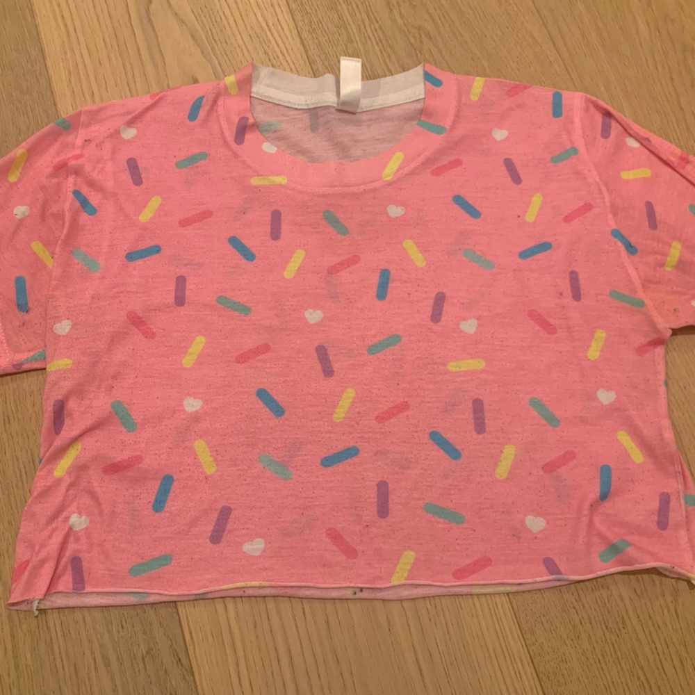 Chrissa Sparkles “Sprinkles” Crop Tee